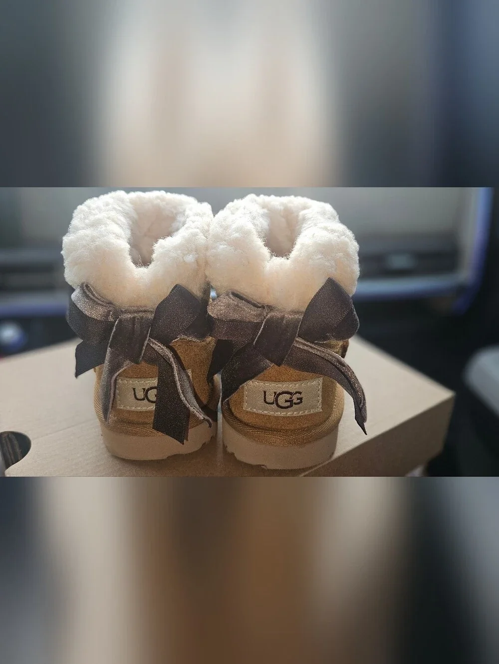 Ugg Toddler Mini Bailey Mixed Bow Sz 9 Toddlers